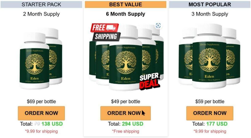 Eden Supplement Price