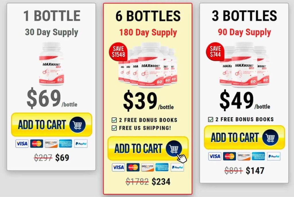 Max Boost Plus Pricing